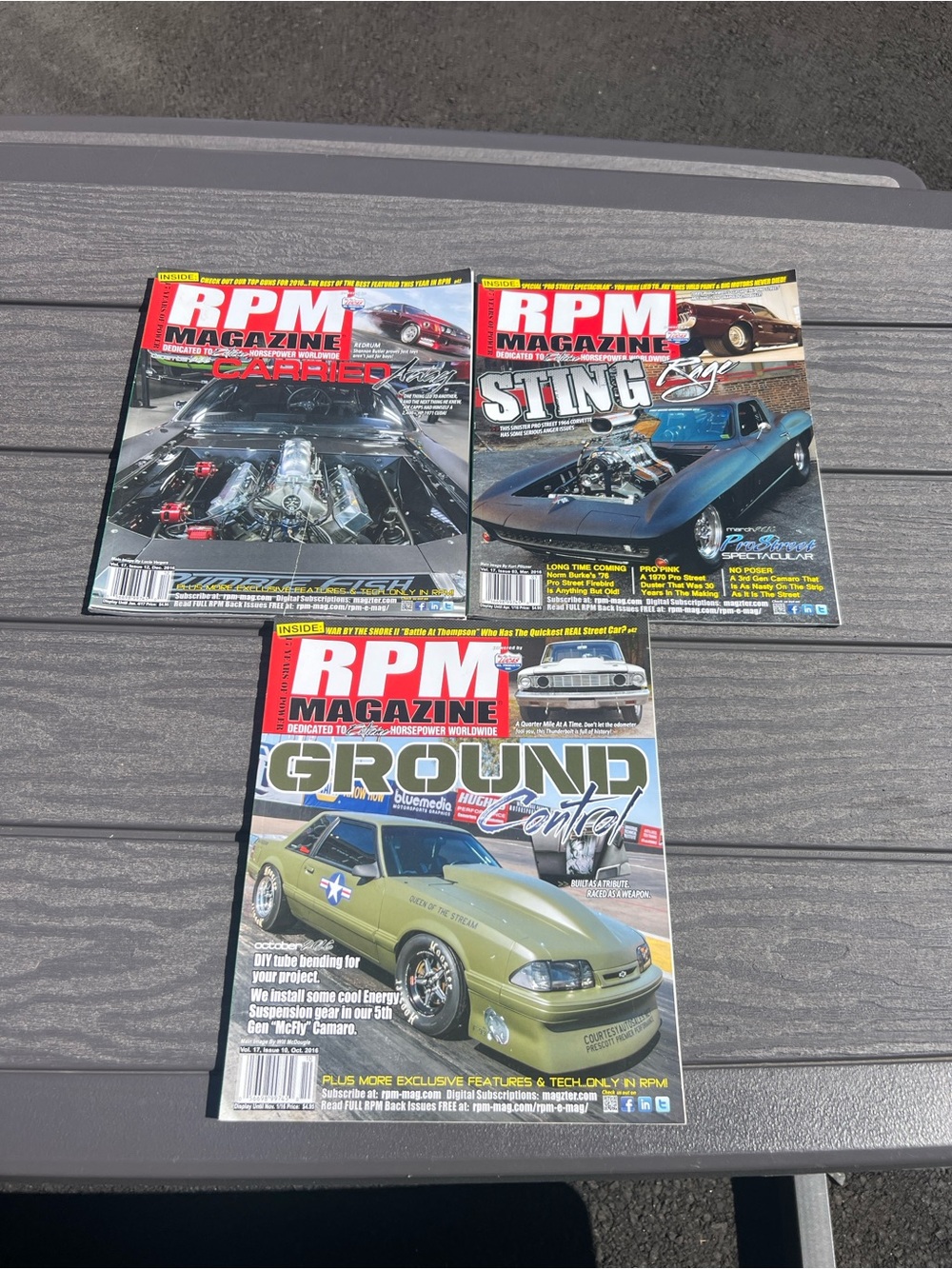 Lot of 3 RPM Magazine Car Drag Racing Hot Rod Pro Street